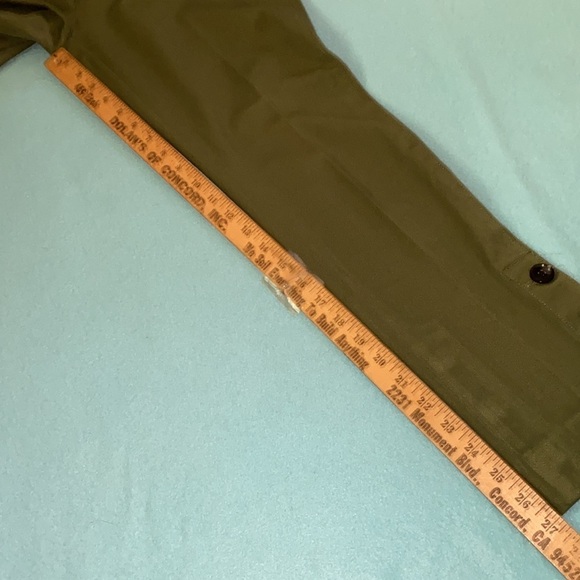 BANANA REPUBLIC Sloan olive color mid rise bi-stretch button ankles NEW size 4 - Picture 12 of 15